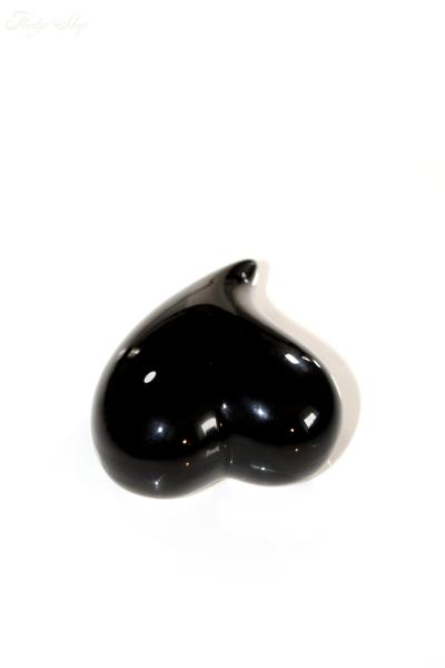 Keramik Herz schwarz